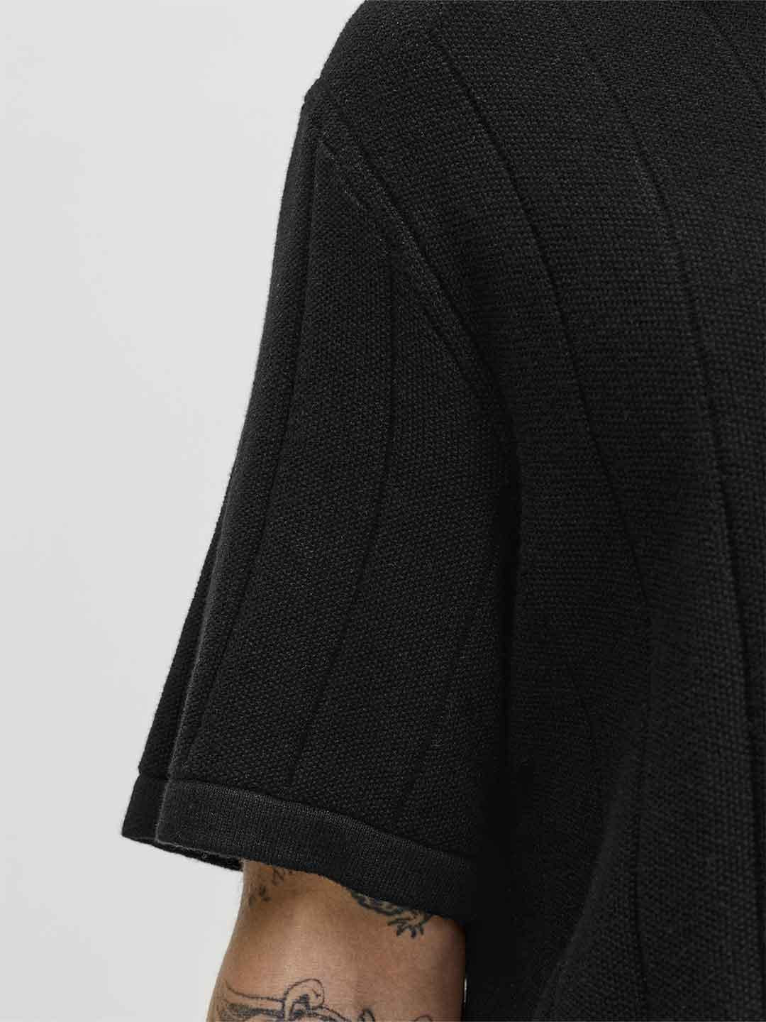 Jack & Jones polo nero in maglia