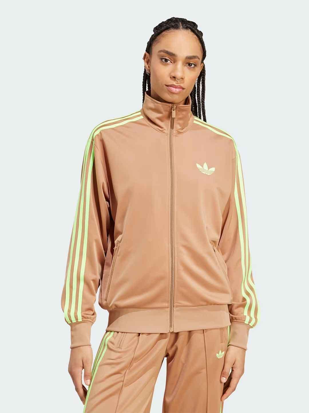 Adidas Adicolor felpa beige con zip