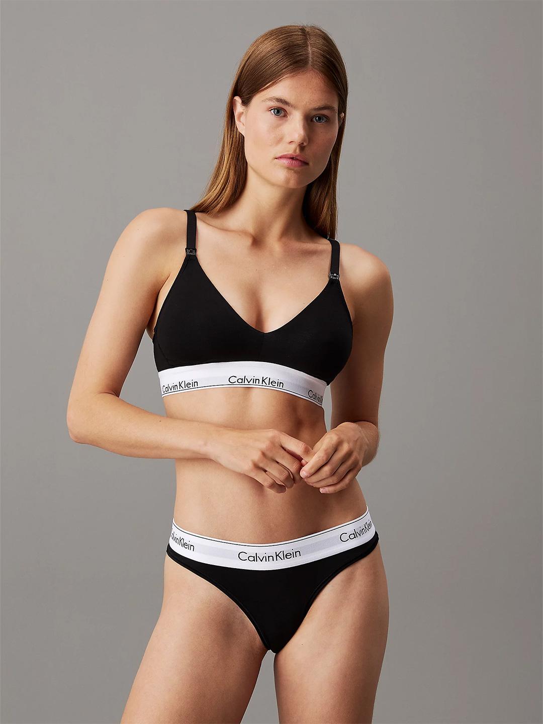 Calvin Klein slip nero brasiliana con elastico logato
