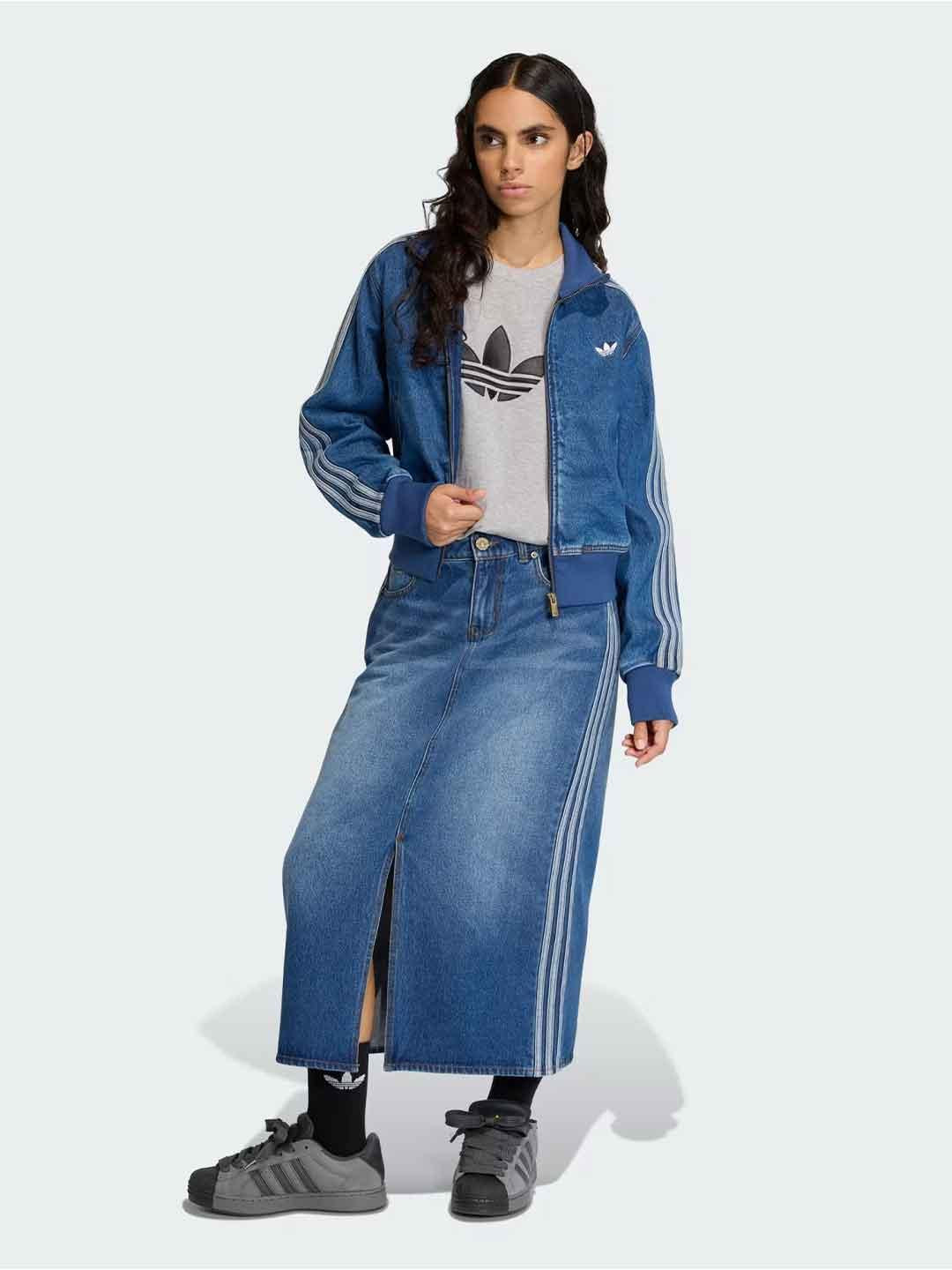 Adidas gonna in jeans lunga