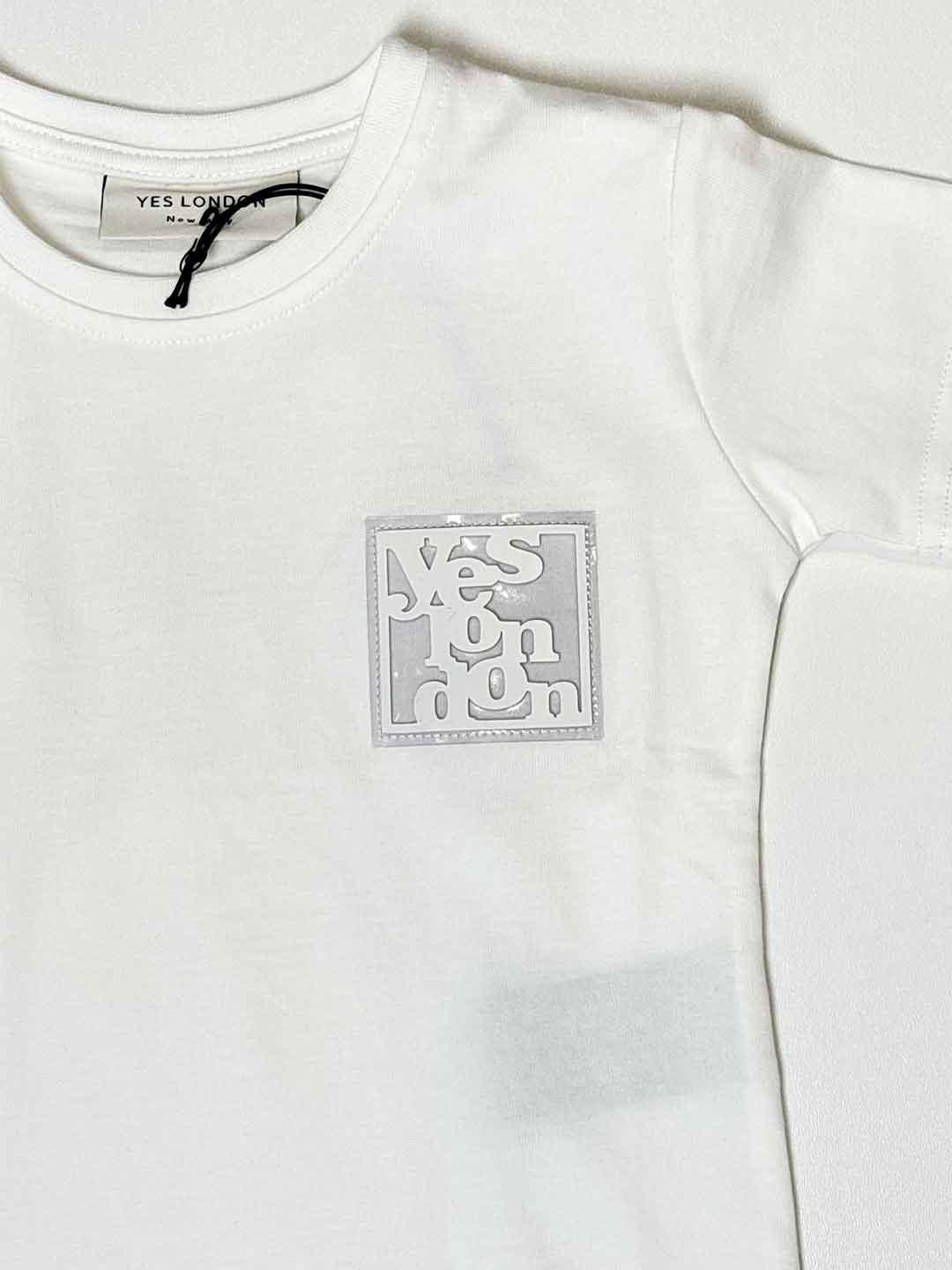 Yes London t-shirt kids bianco con logo