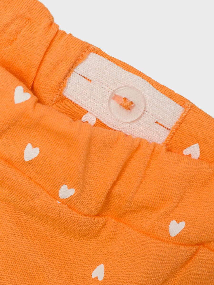 Name It kids shorts arancione con cuori in contrasto