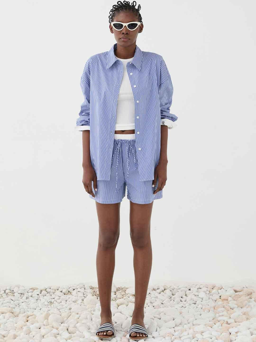 Eleh camicia blu a righe