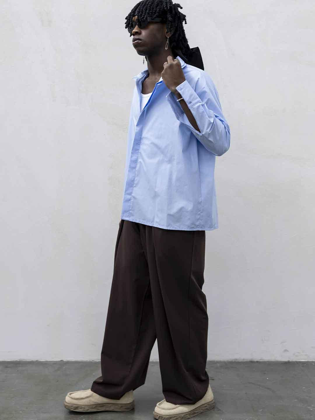 Tokyo camicia celeste doppio colletto