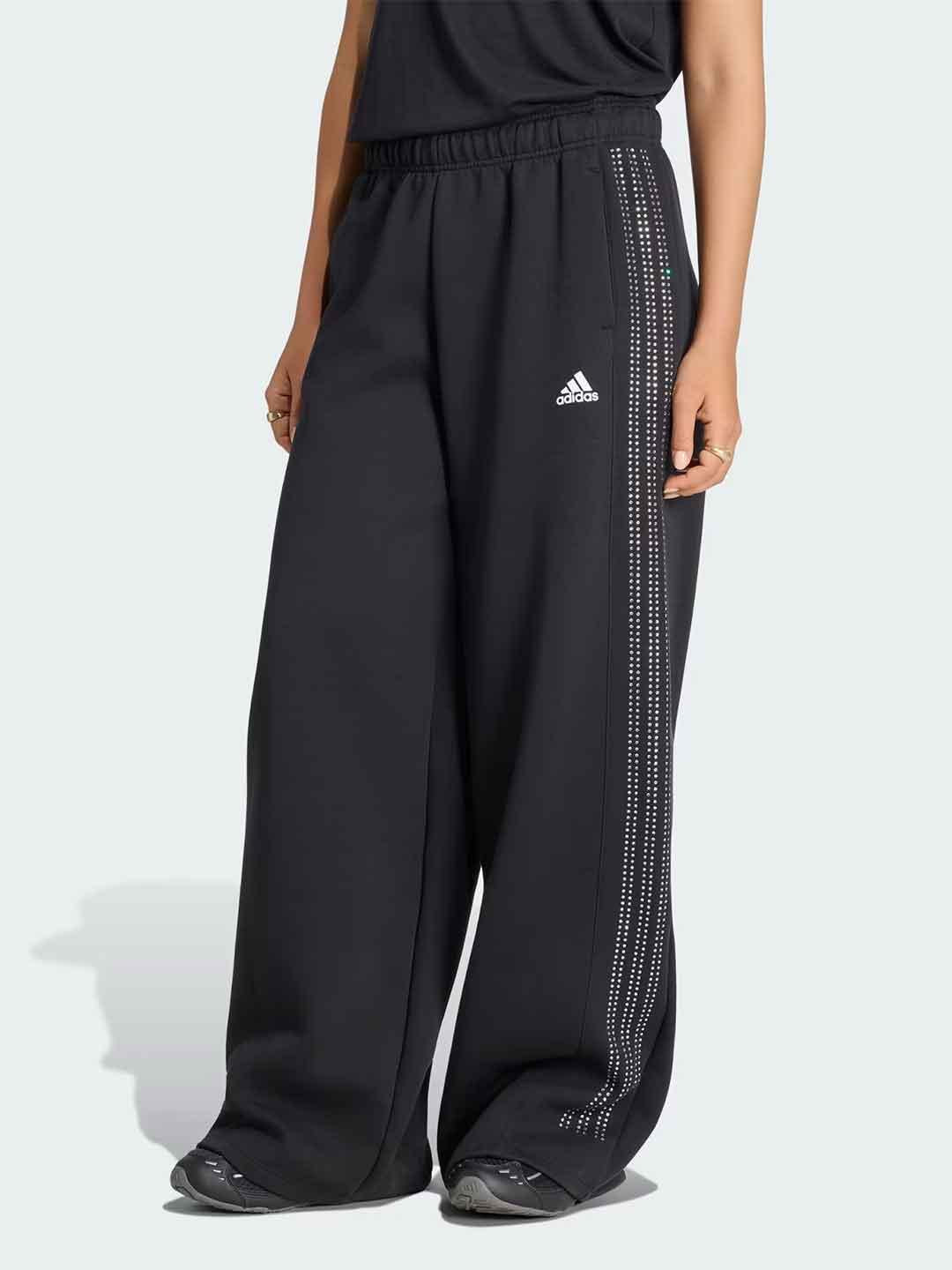 Adidas Rhinestones pantalone nero con strass