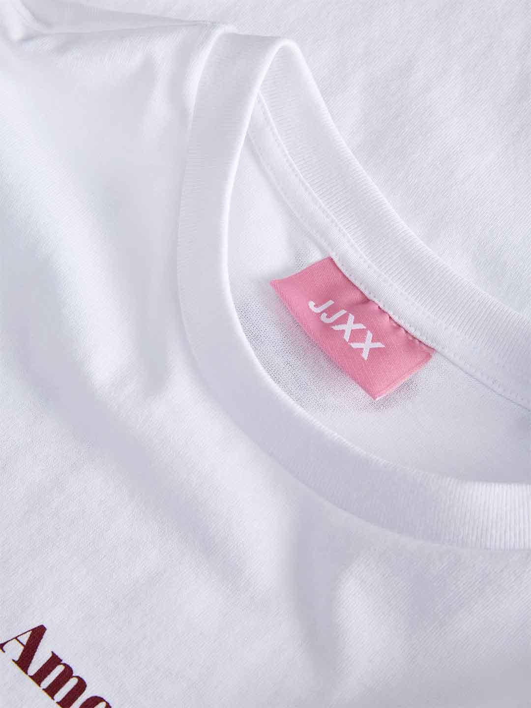 JJXX t-shirt bianco grafica love