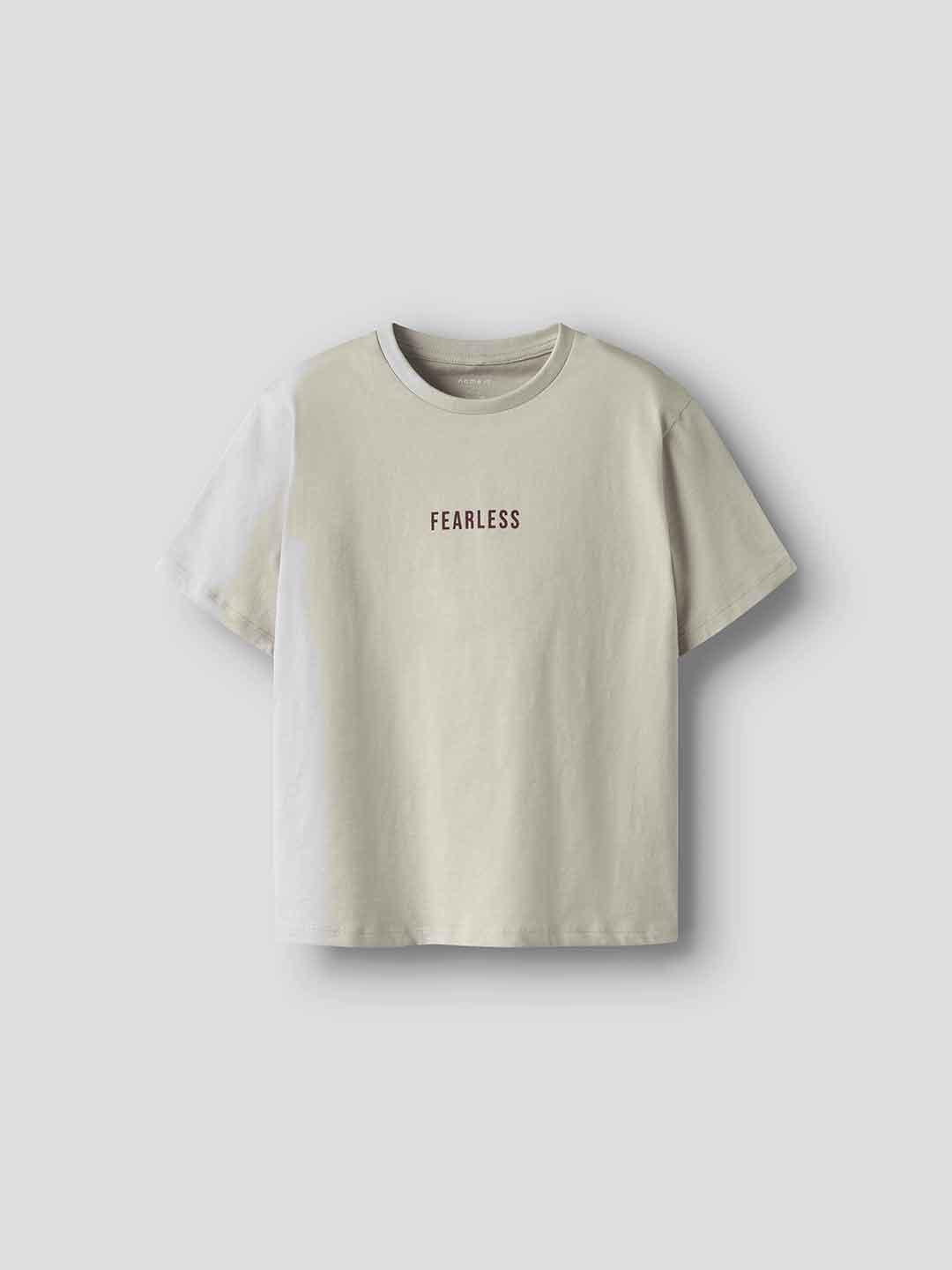 Name It t-shirt kids beige stampa fearless