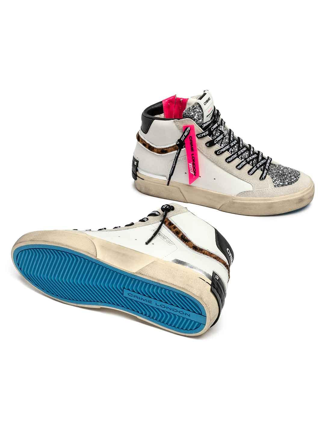 Crime Recut High sneakers bianco a stivaletto