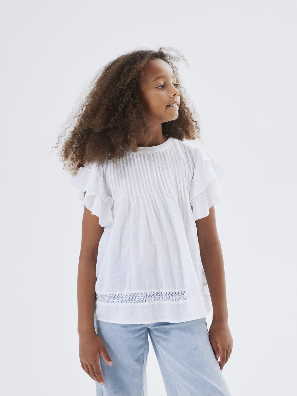 Name It maglia kids bianco con volant