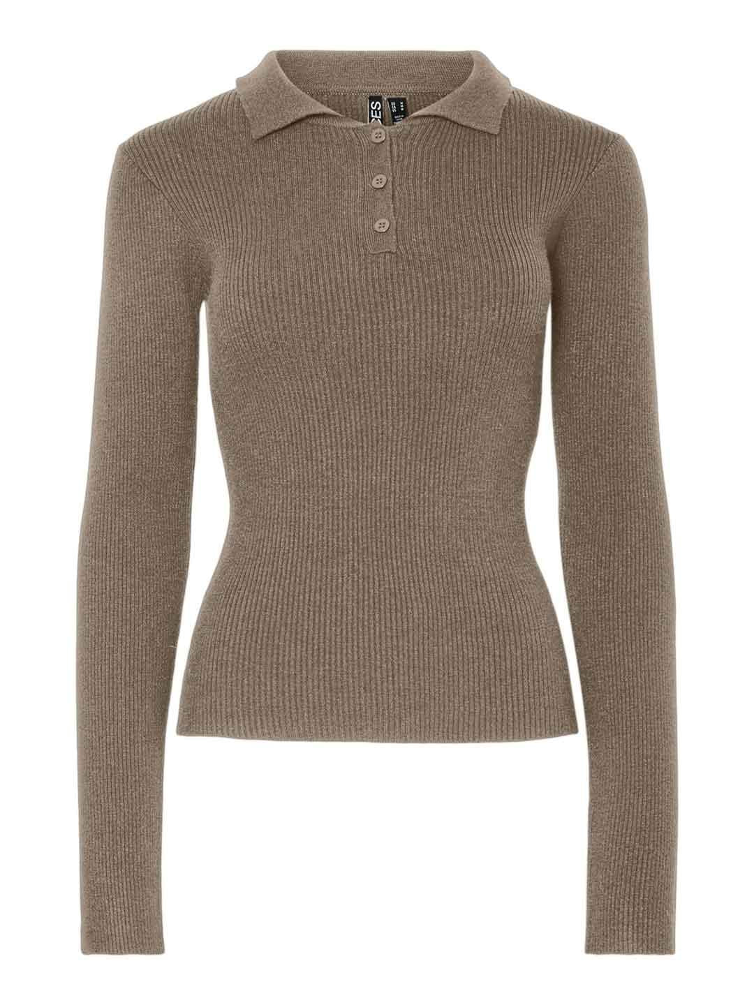 Pieces maglione fango a coste
