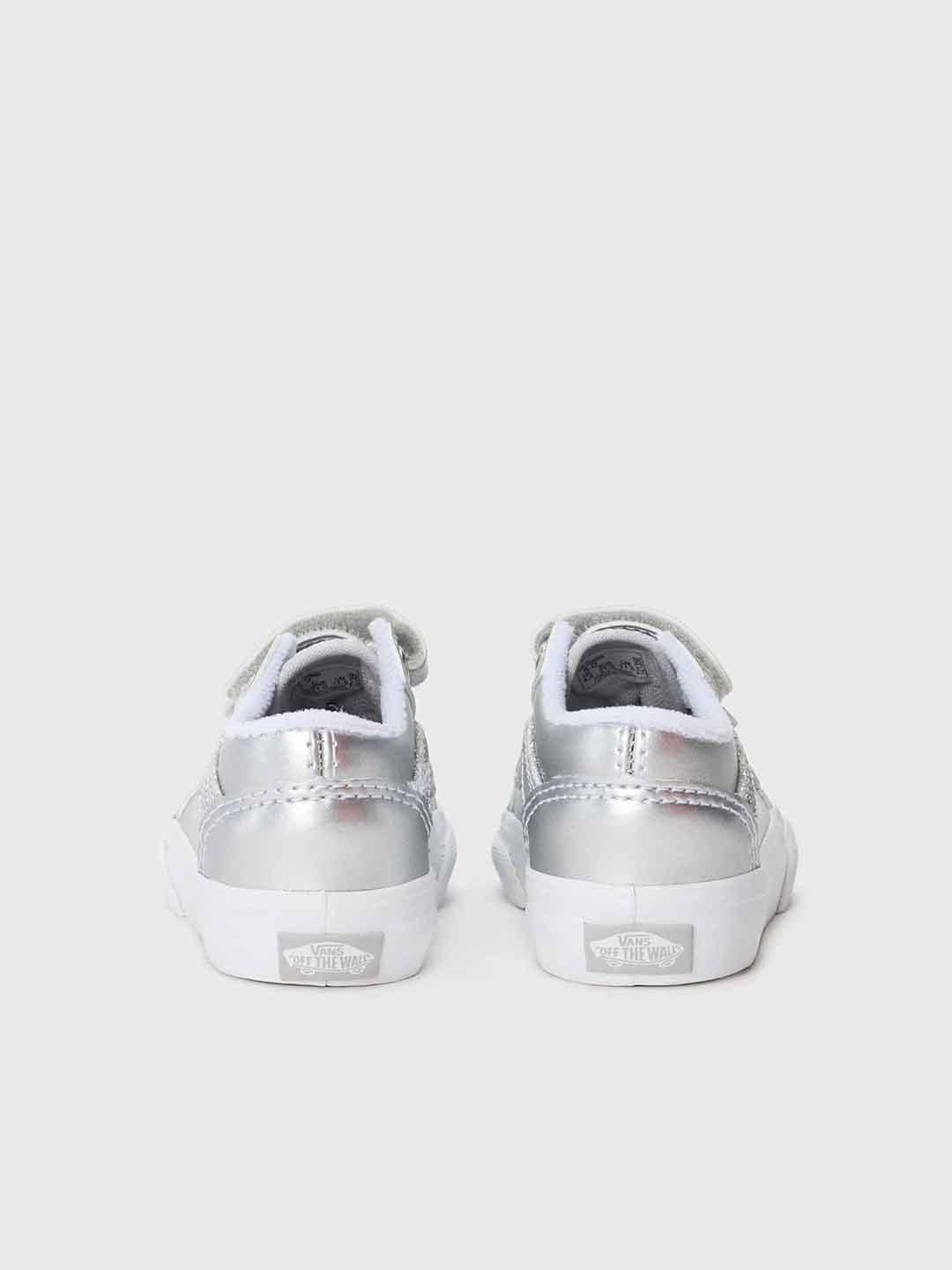 Vans Old Skool V sneakers kids argento con glitter