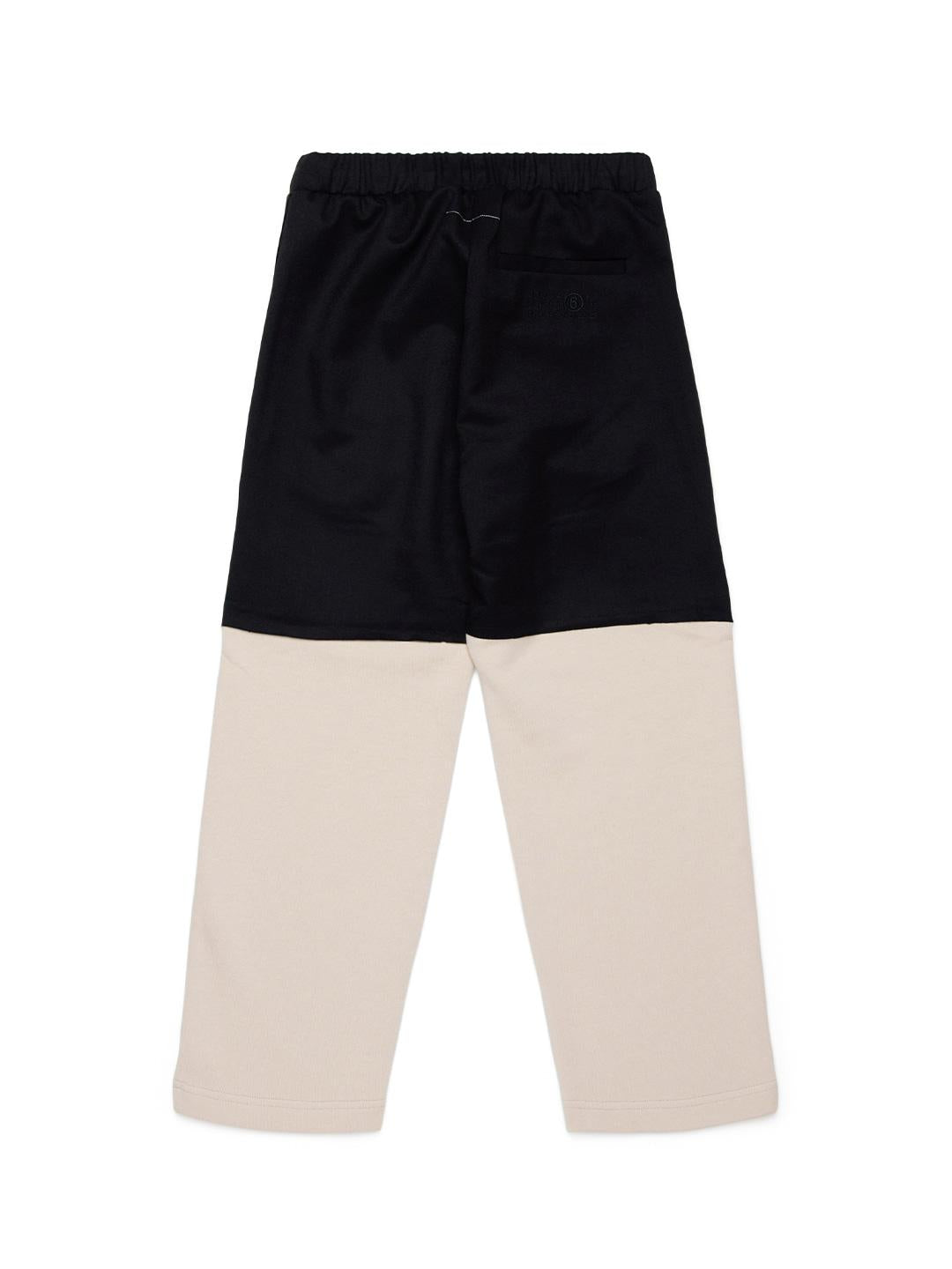 Maison Margiela pantaloni kids nero e beige