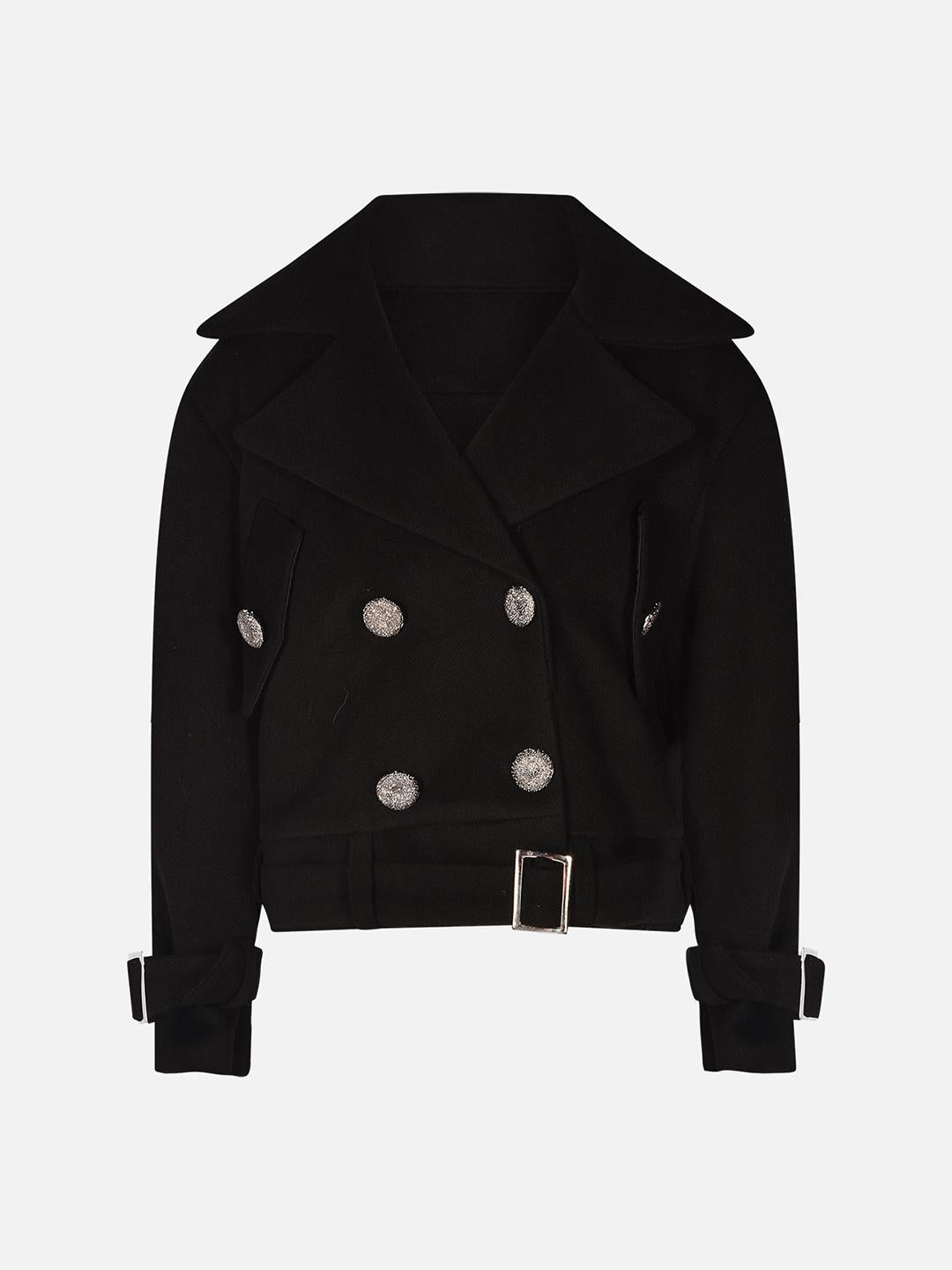 Fun & Fun cappotto kids nero doppiopetto