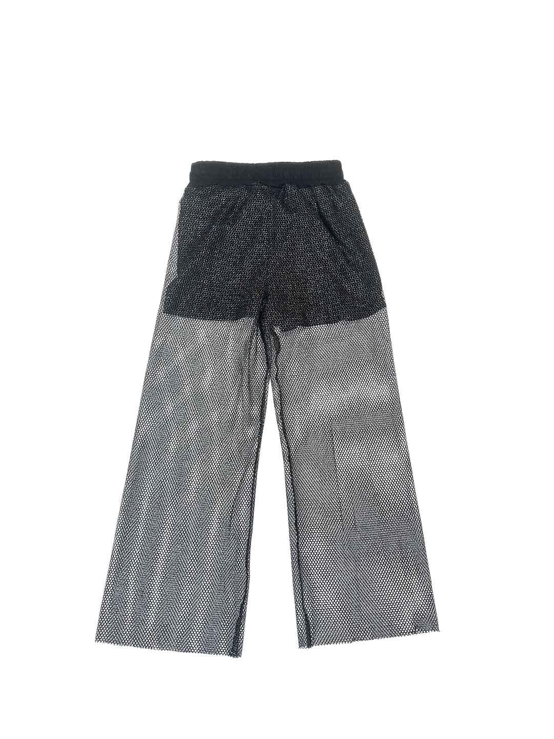 Disclaimer pantaloni kids nero a rete