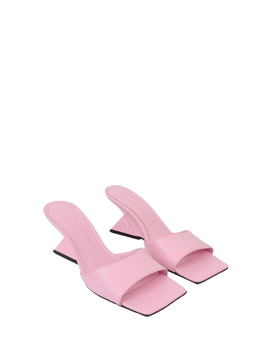Schutz Abbie sabot rosa in pelle