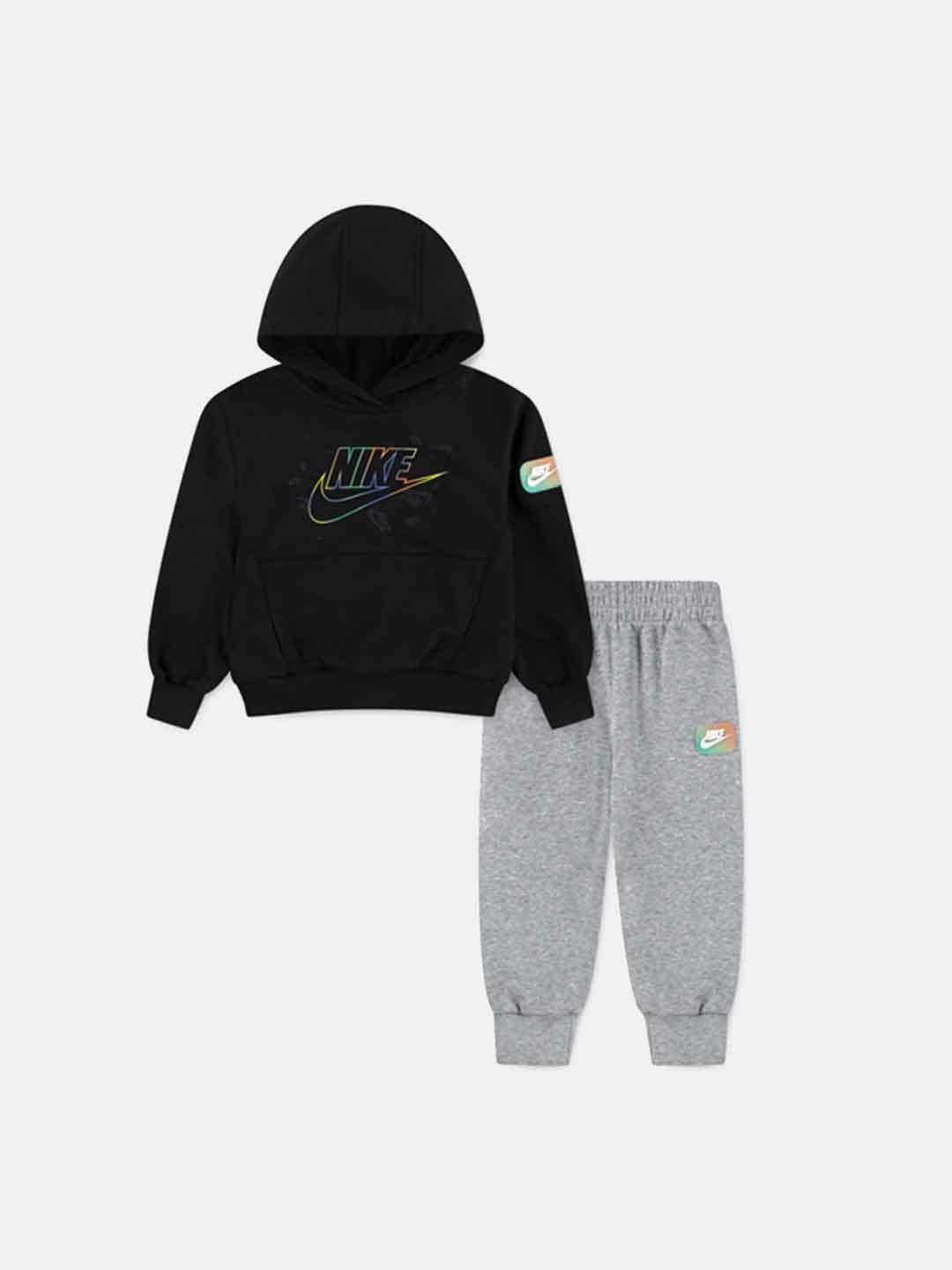 Nike coordinato kids nero di tuta