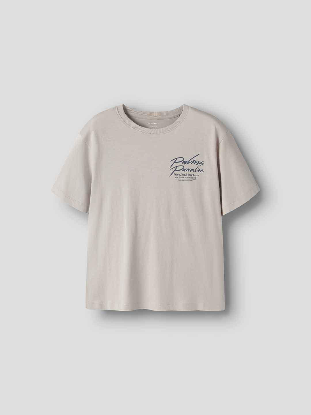 Name It t-shirt kids beige con palme
