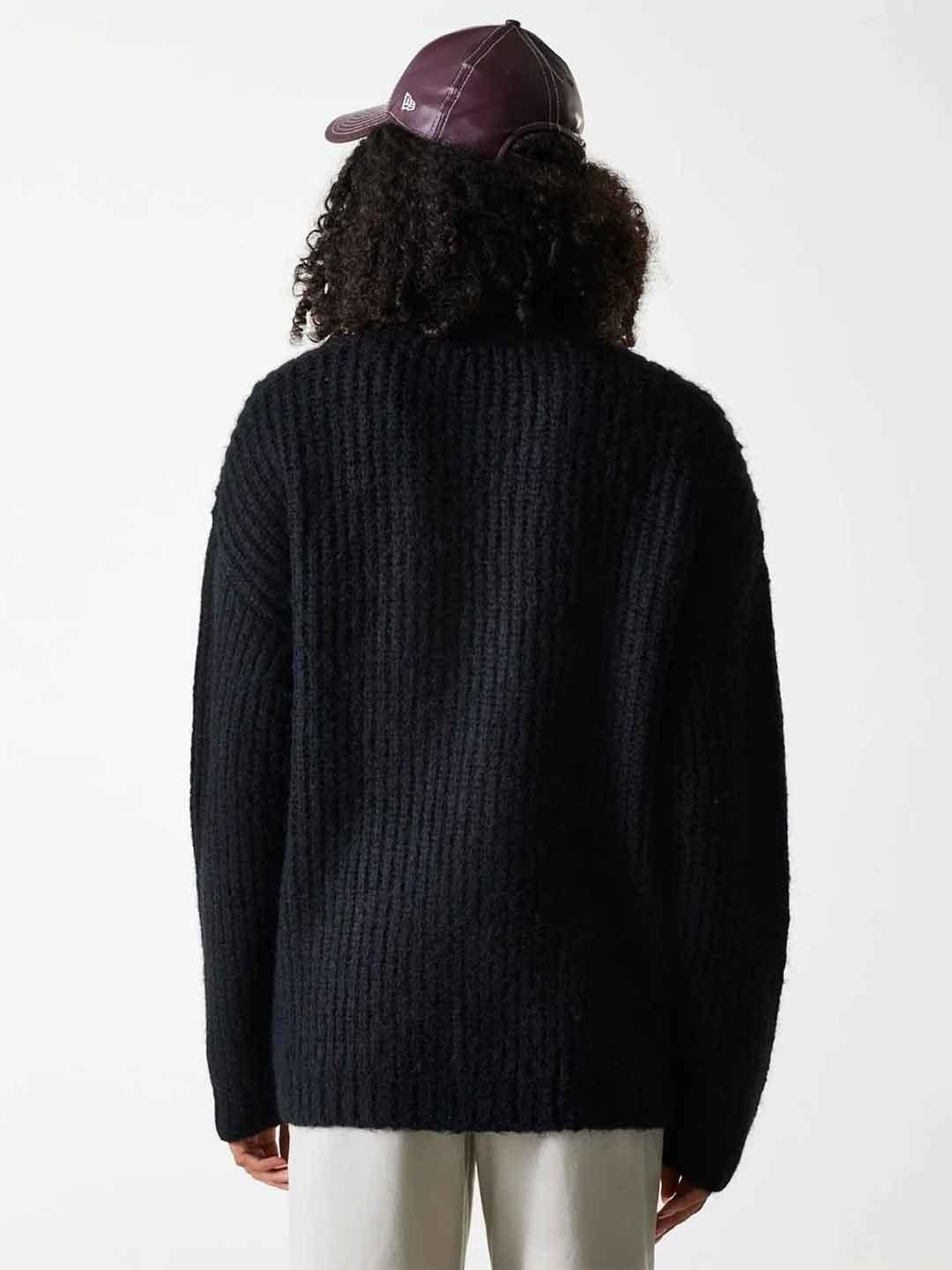 New Era cardigan nero NY con logo nero