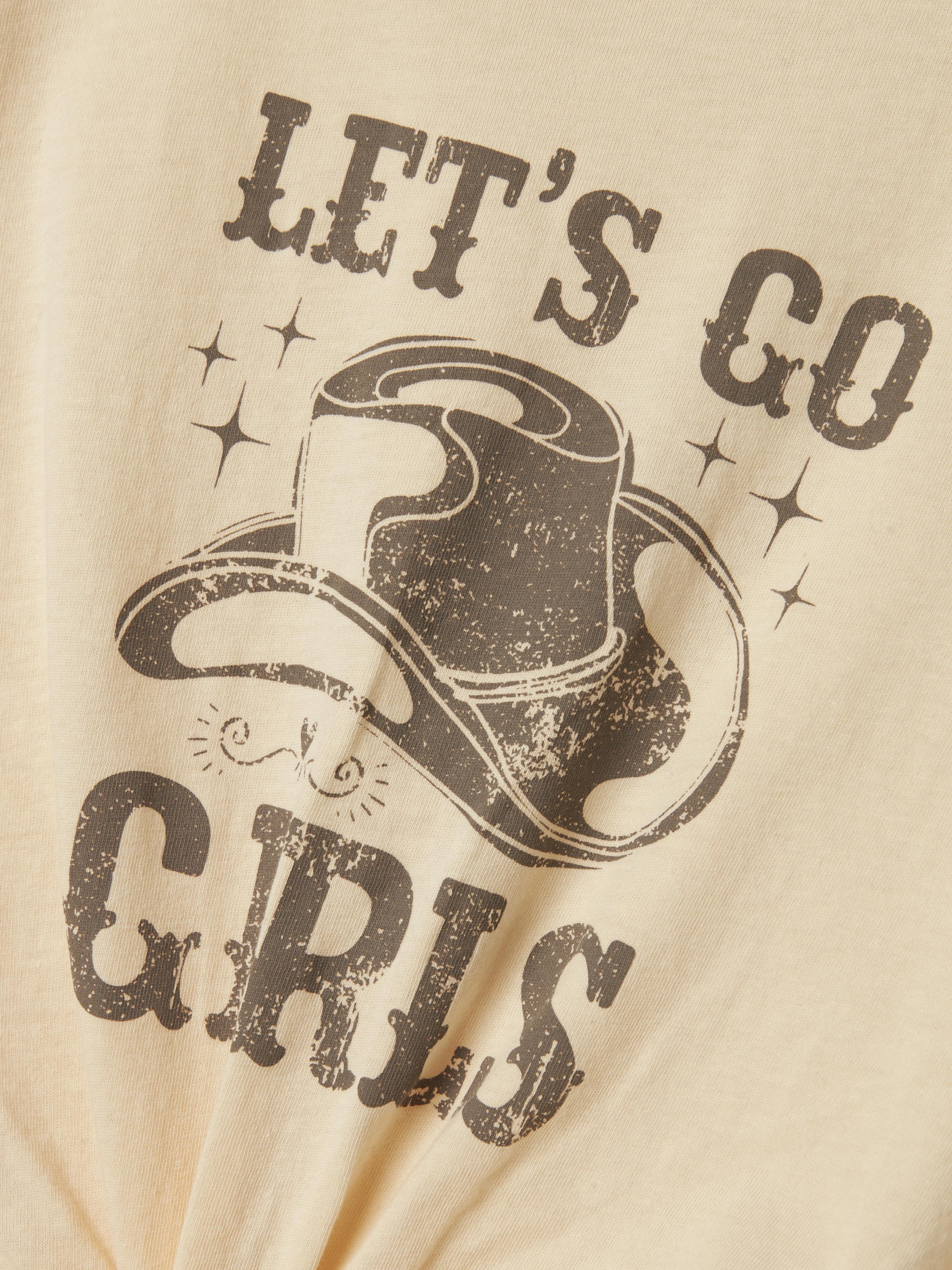 Name It t-shirt kids rosa con stampa cowgirl