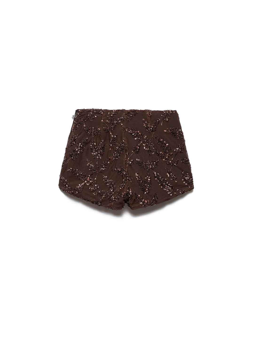 Aniye By Uma shorts marrone con paillettes