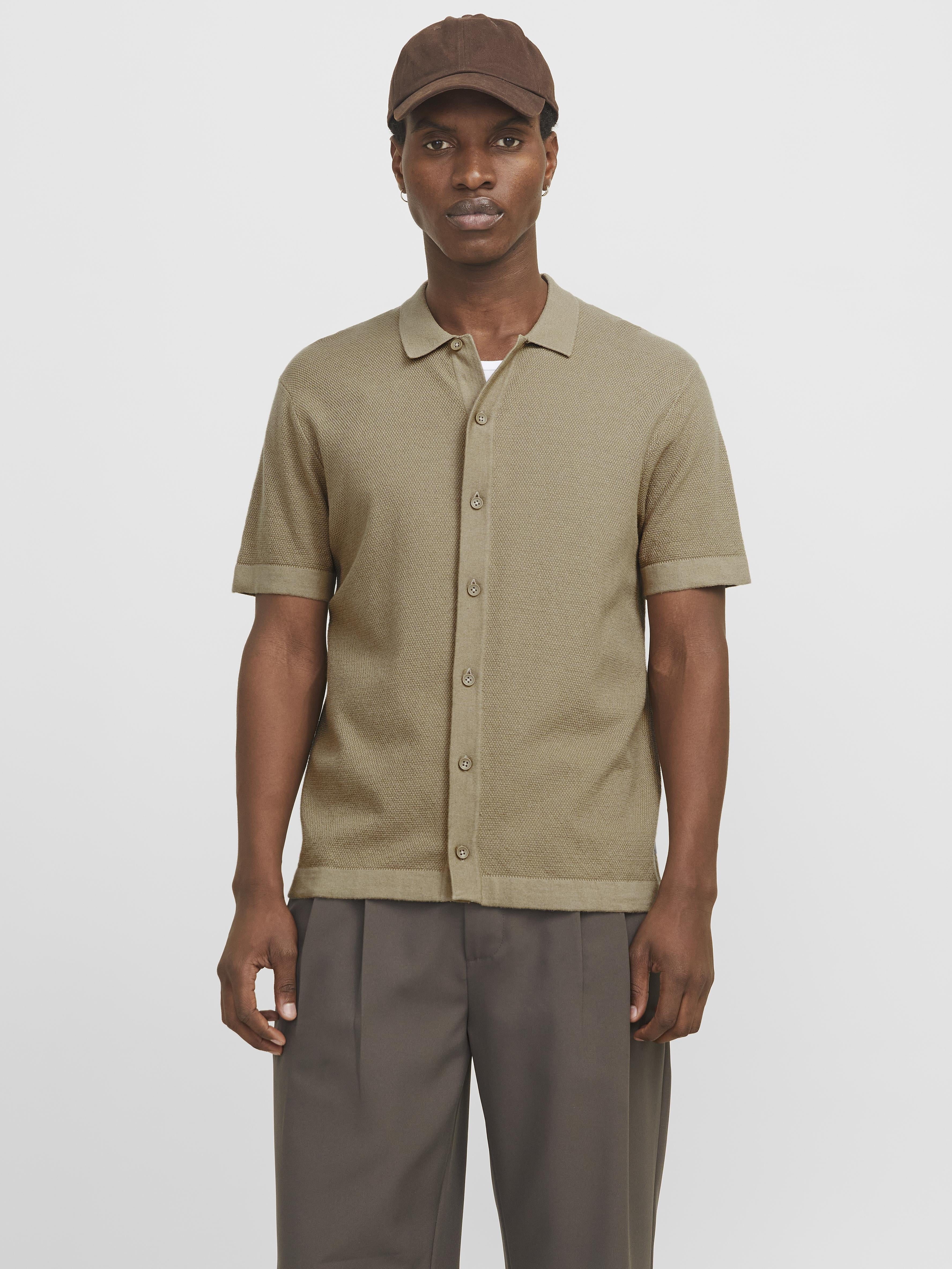 Jack & Jones polo beige con bottoni