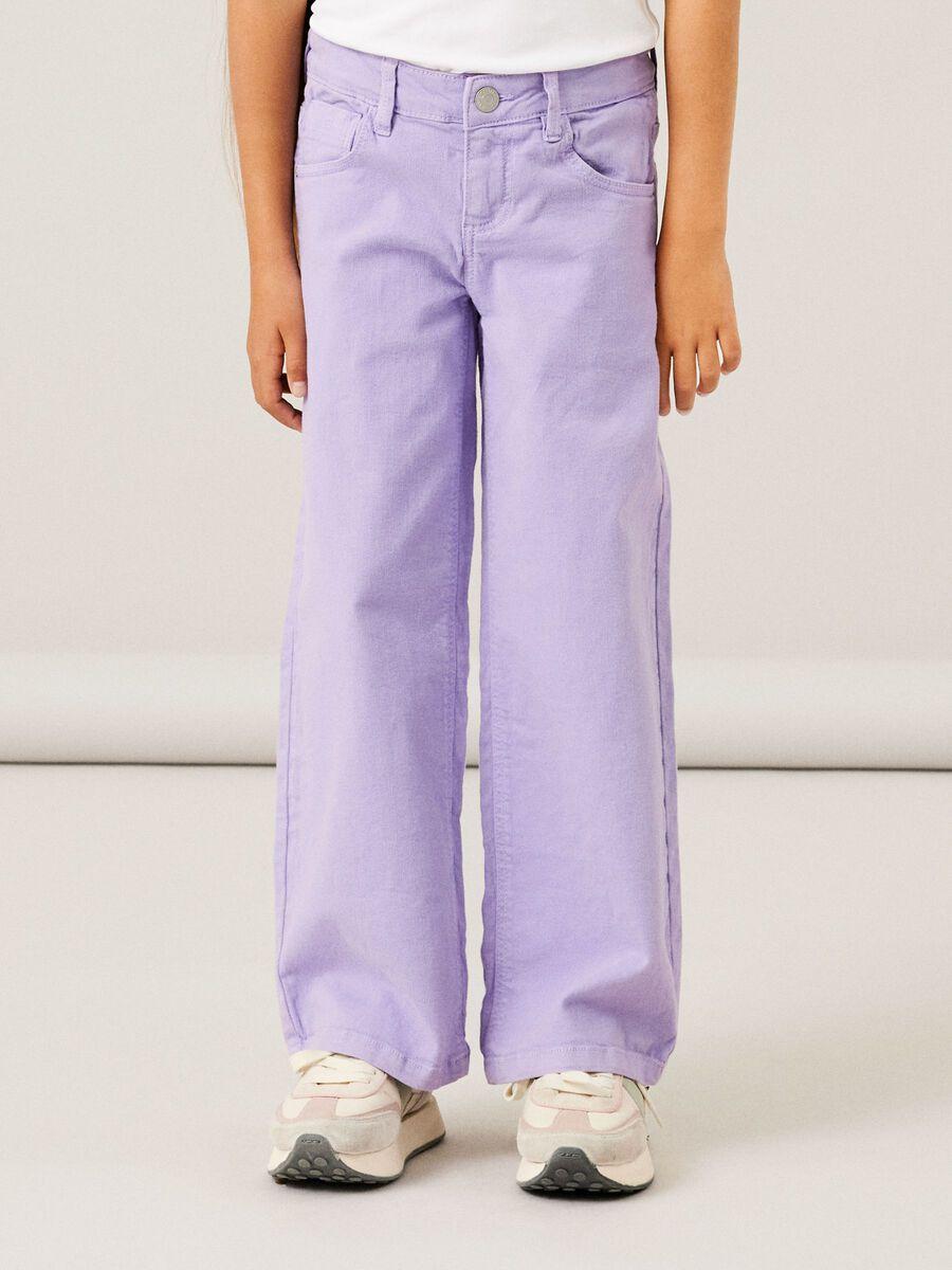 Name It kids pantaloni lilla vestibilità ampia