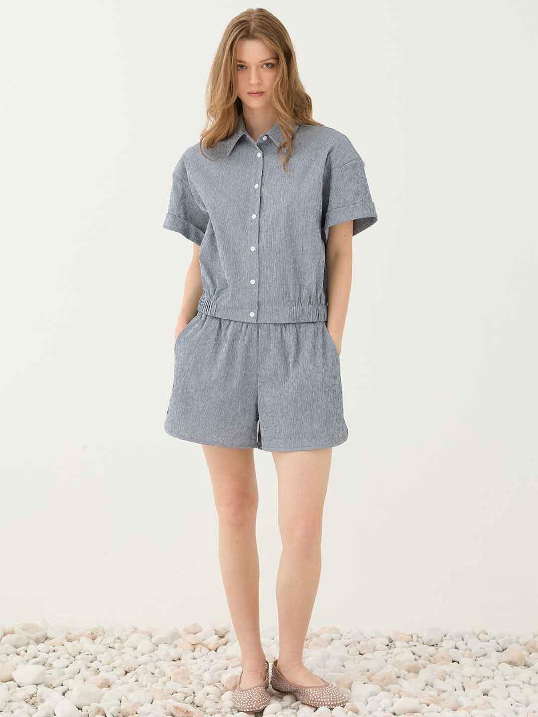 Eleh shorts blu a righe