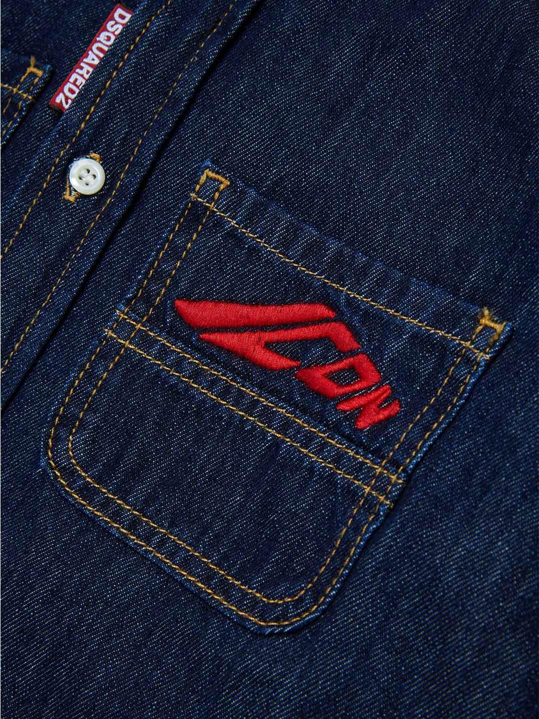 Dsquared 2 camicia kids blu in jeans