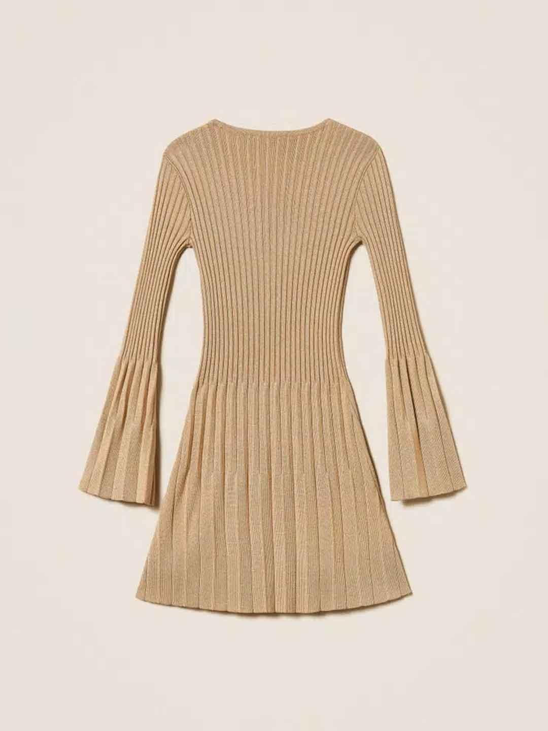 Twinset abito kids oro in lurex