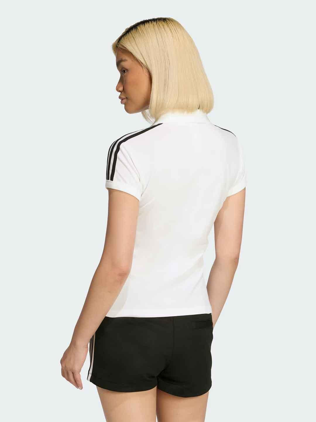 Adidas 3 stripes polo bianco