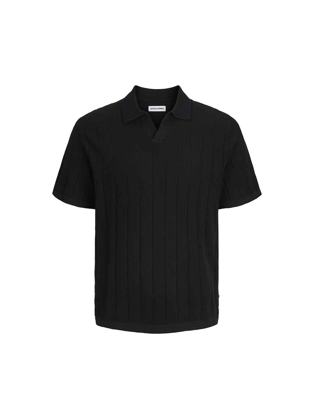 Jack & Jones polo nero in maglia