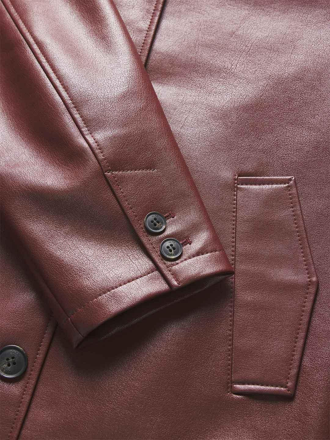JJXX giacca bordeaux in pelle