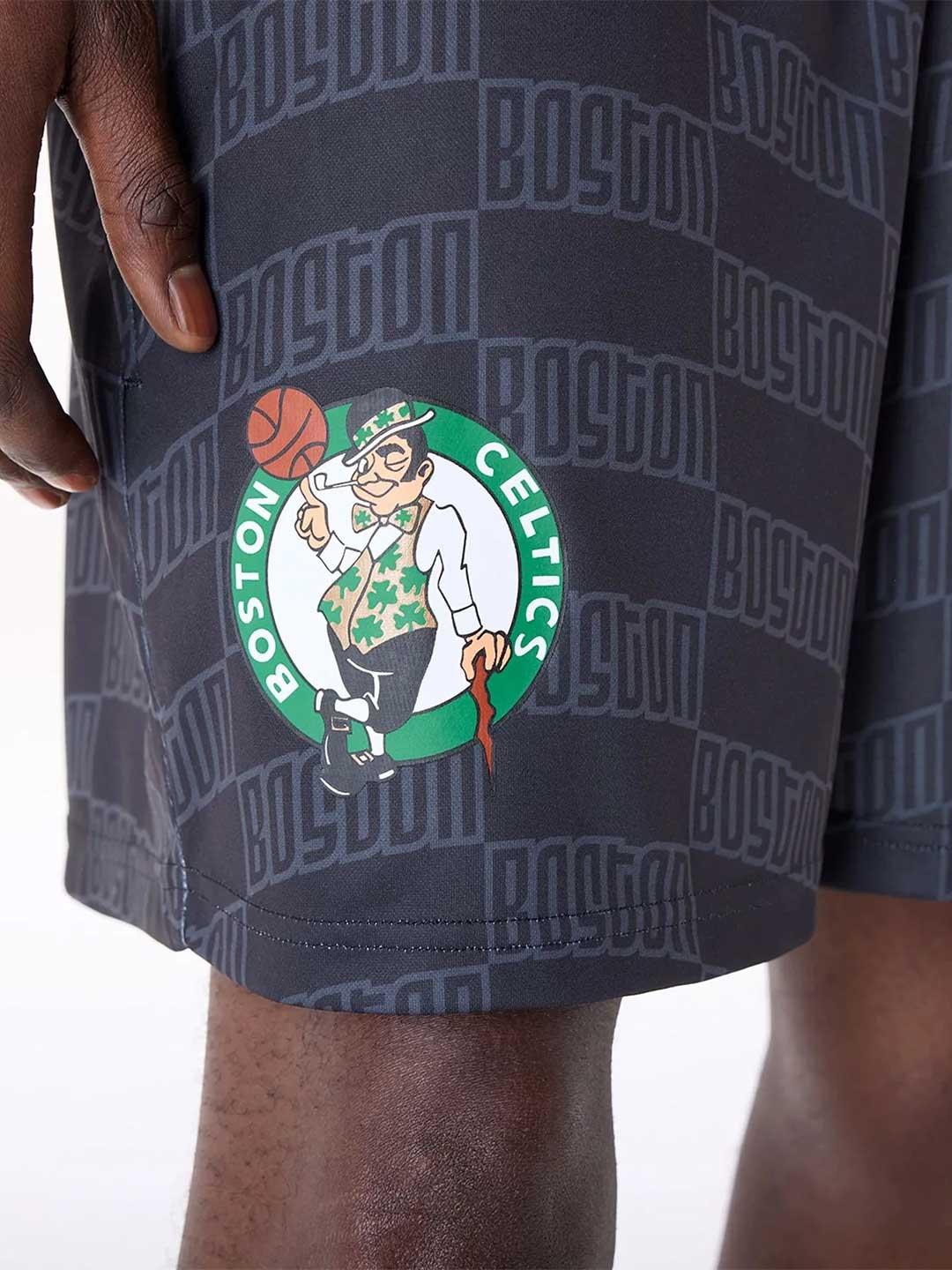 New Era bermuda nero e verde Boston Celtics