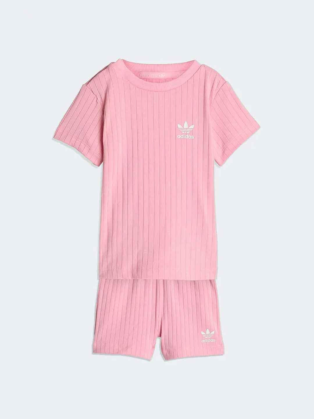 Adidas coordinati kids rosa a coste