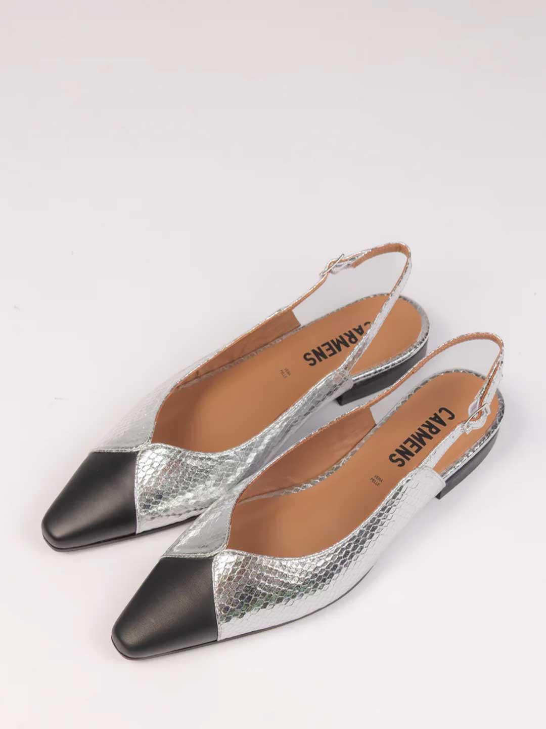 Carmens Jane Wing sandali argento