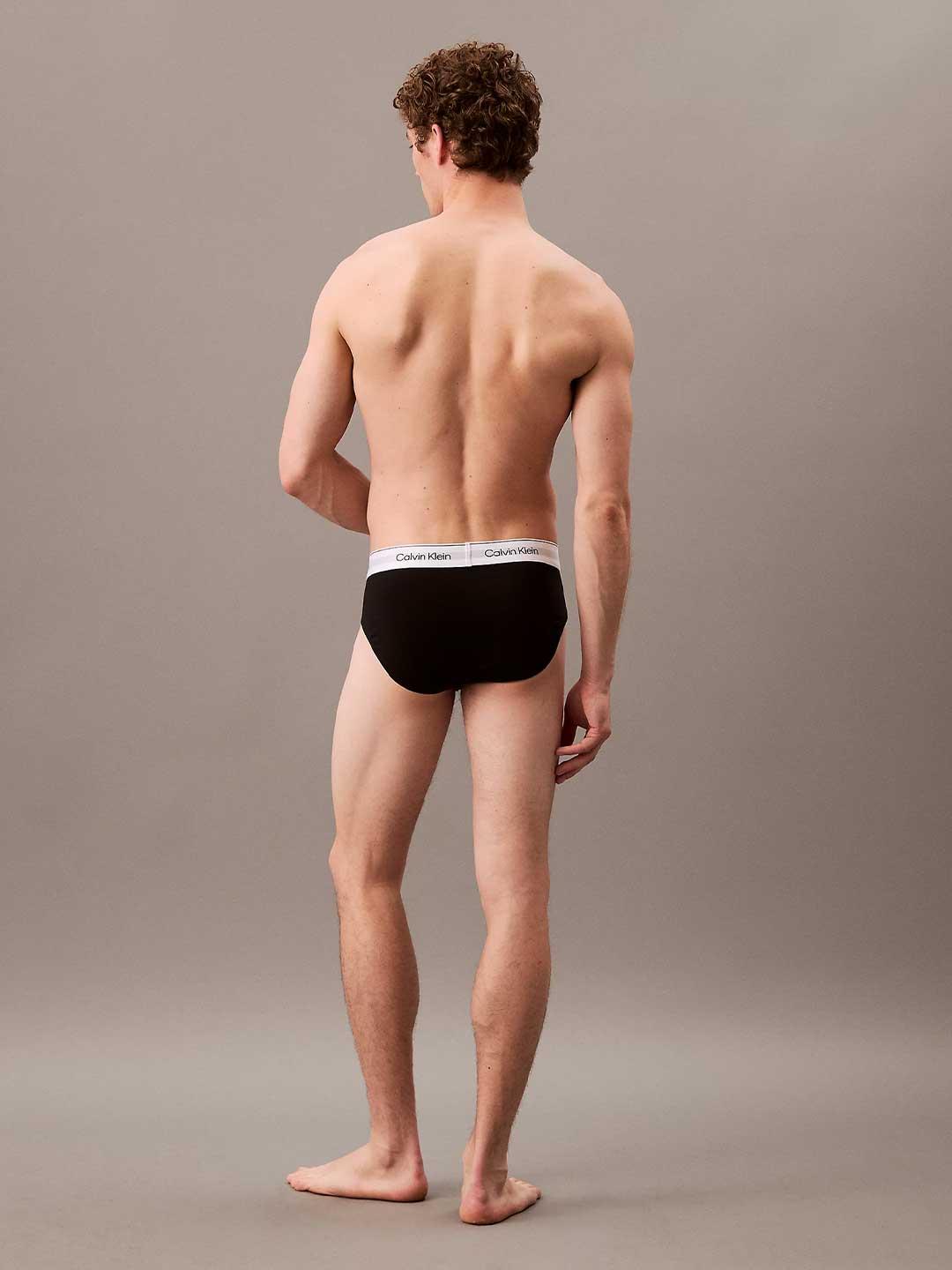 Calvin Klein slip nero con elastico bianco