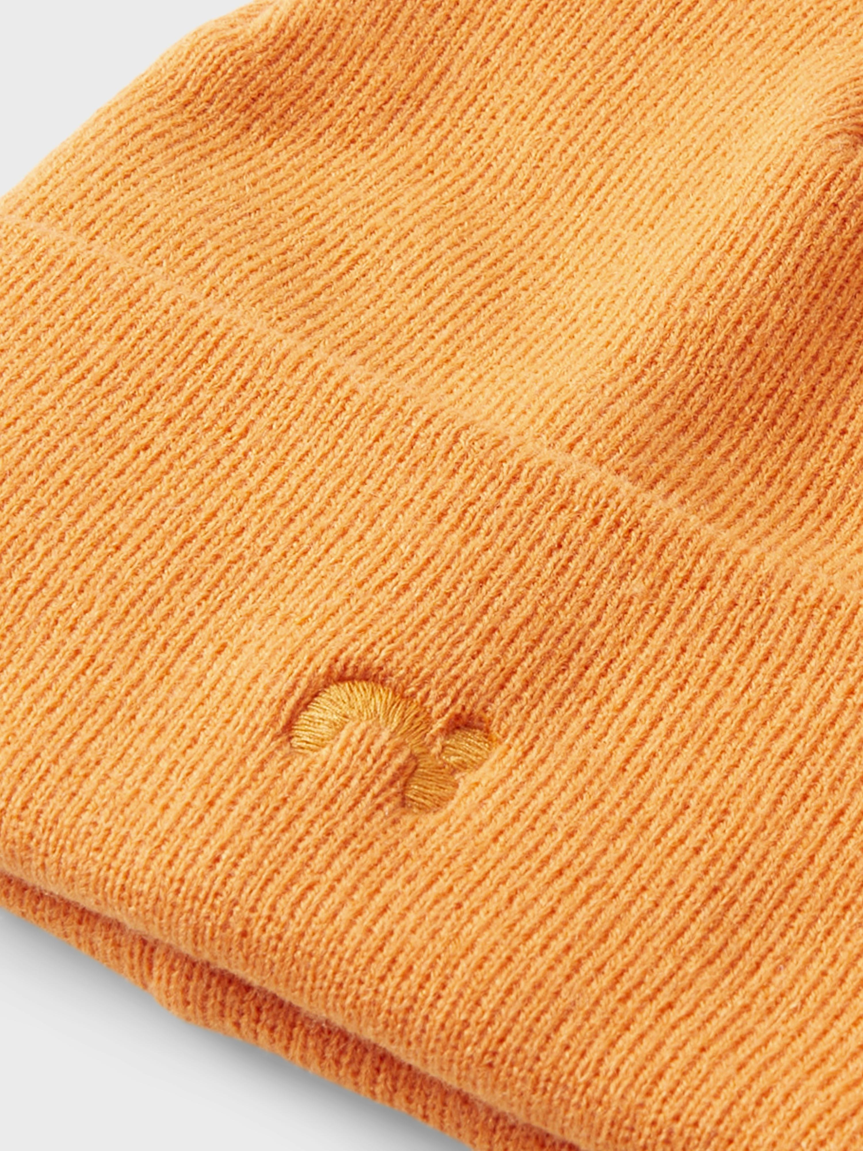Name It cappello kids arancio in lana con risvolto