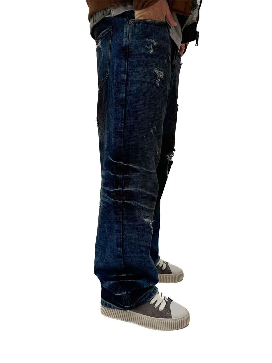 Cianotic Super baggy Raw jeans scuro baggy