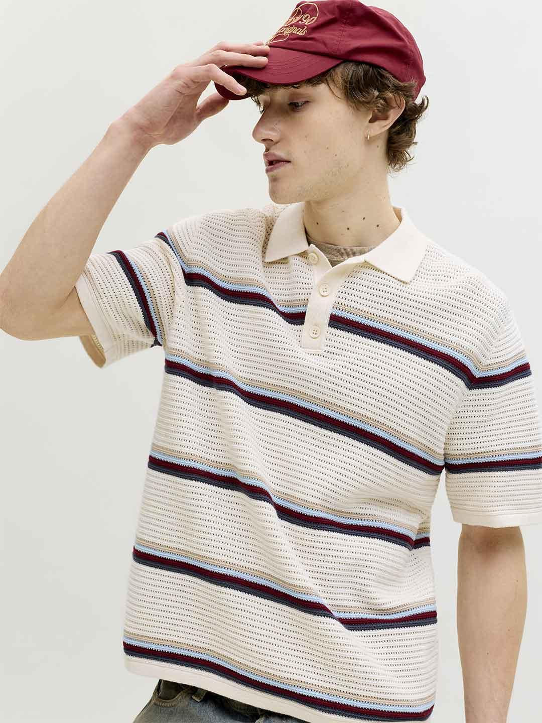 Jack & Jones polo panna a righe
