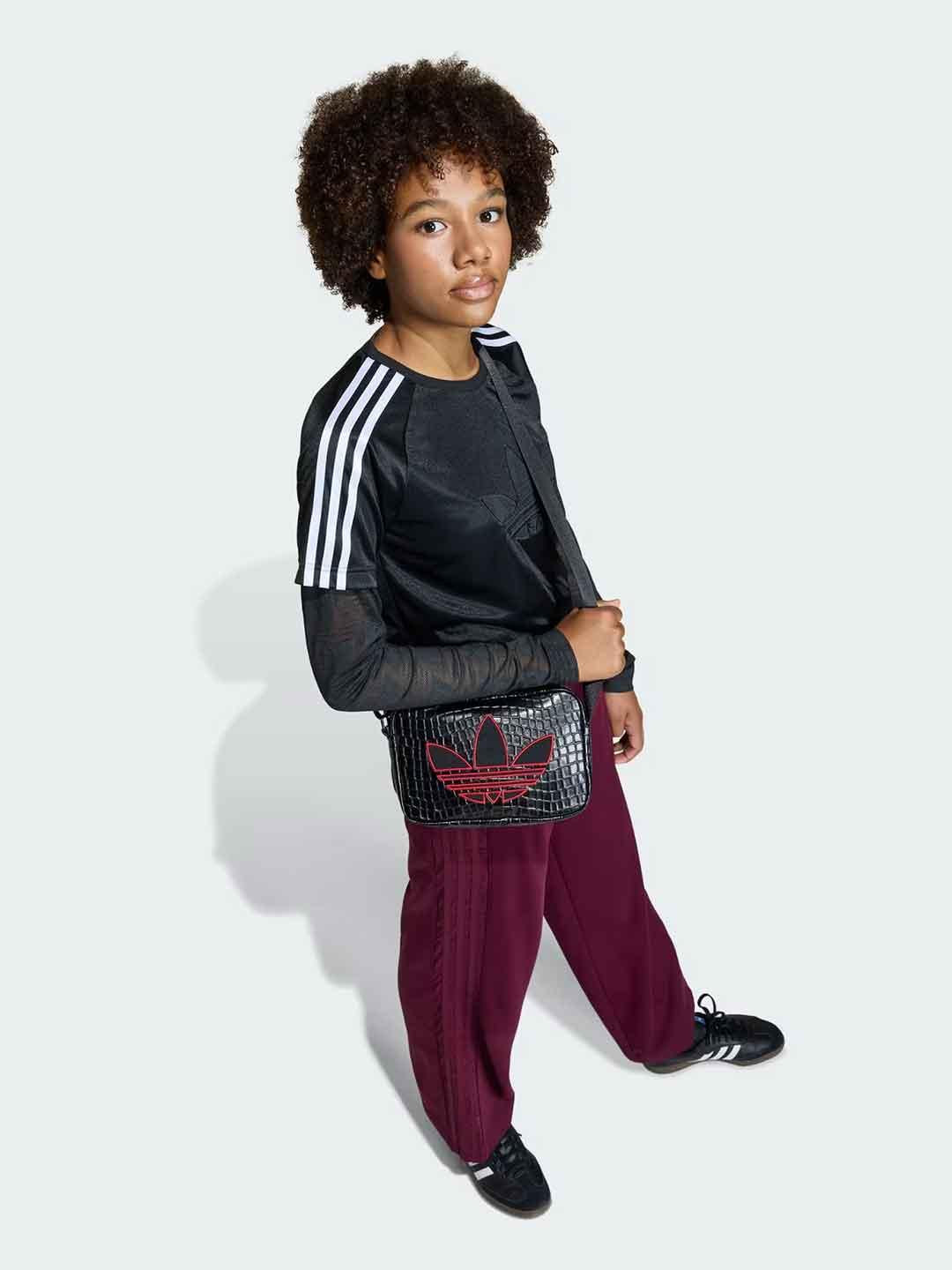 Adidas t-shirt nero maniche in pizzo