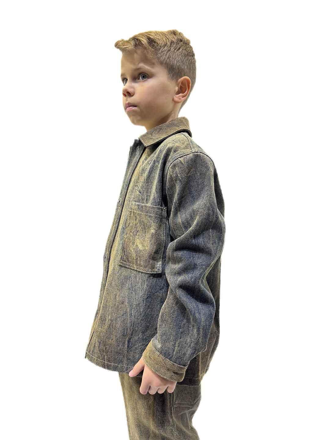 I'm Brian camicia kids marrone in jeans