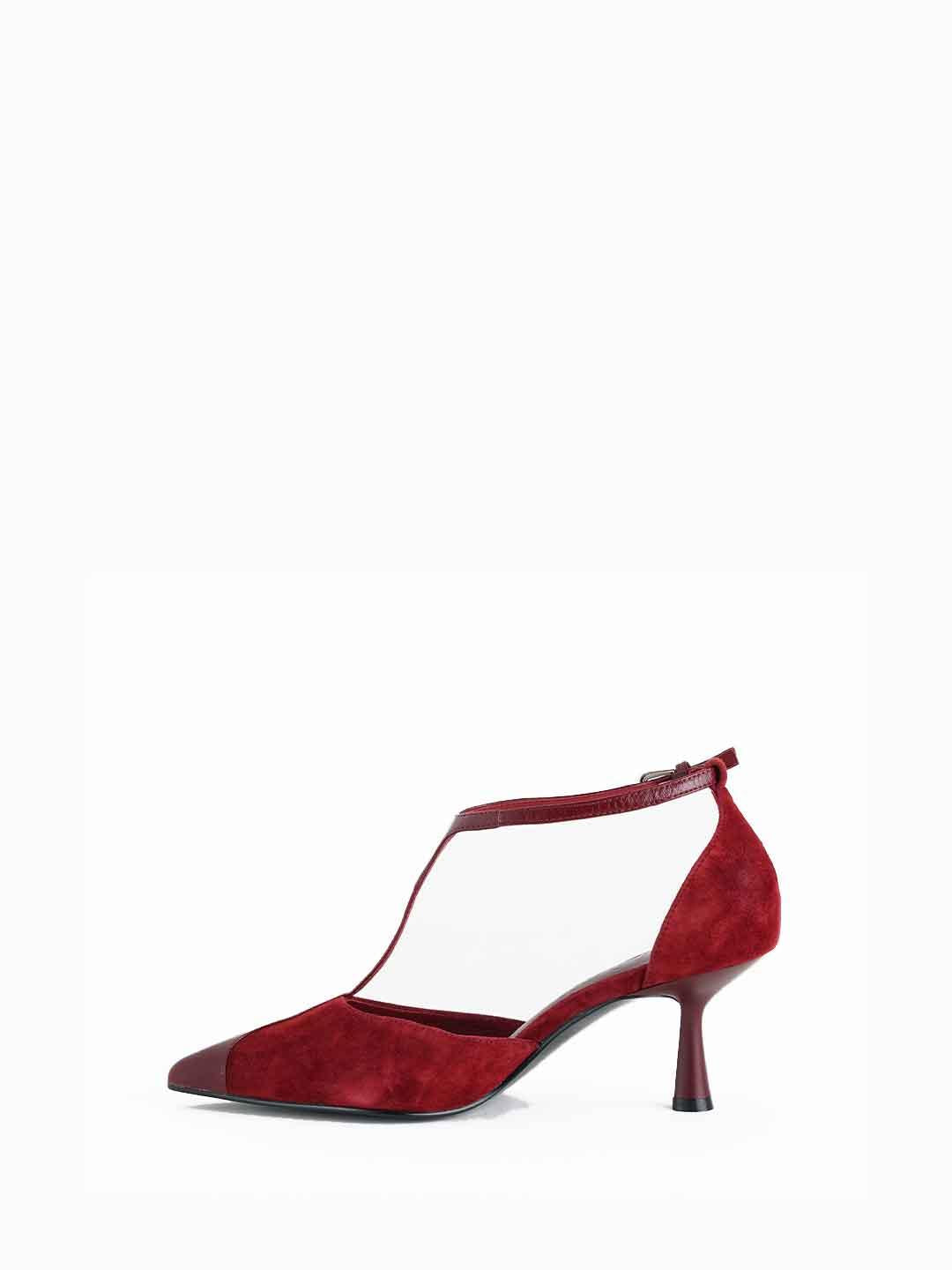 Bibi Lou Canna Pumps decolletè rosso con punta in pelle