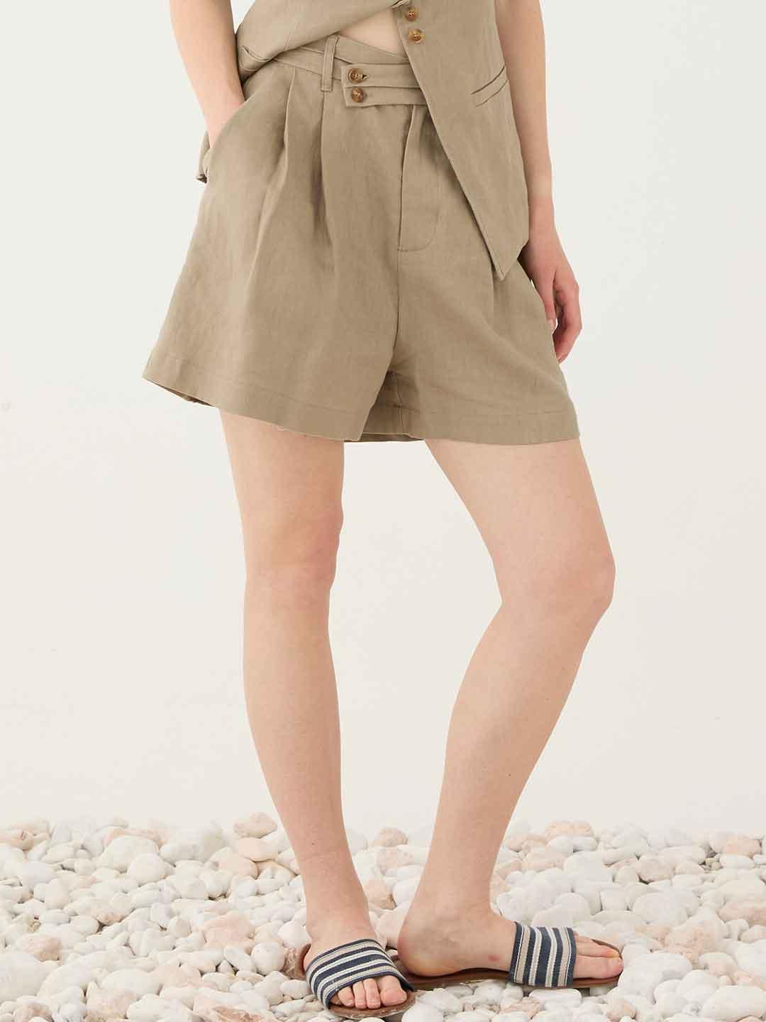 Eleh shorts beige in lino