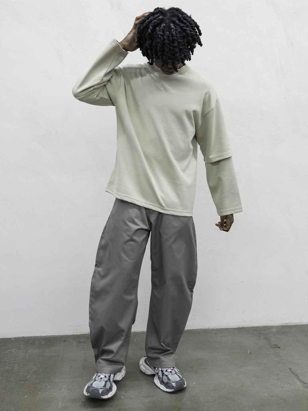 Present Day t-shirt beige doppia manica