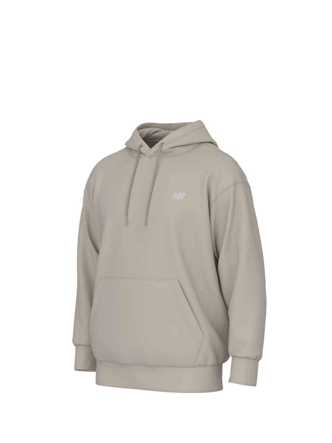 New Balance felpa beige con cappuccio