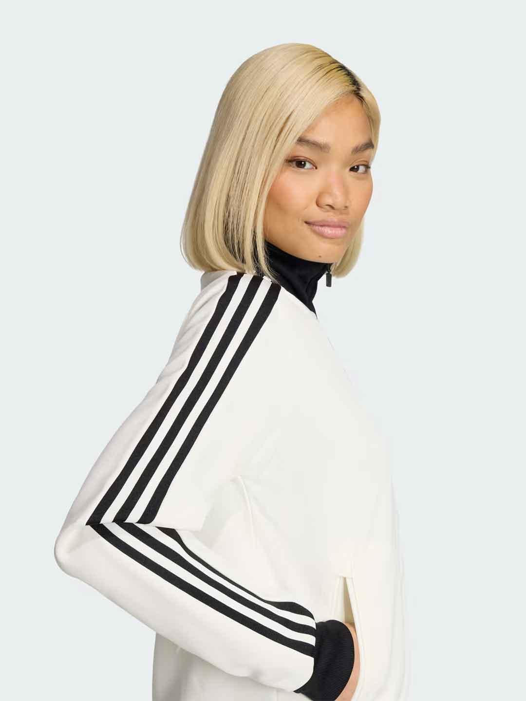 Adidas felpa bianco con logo nero