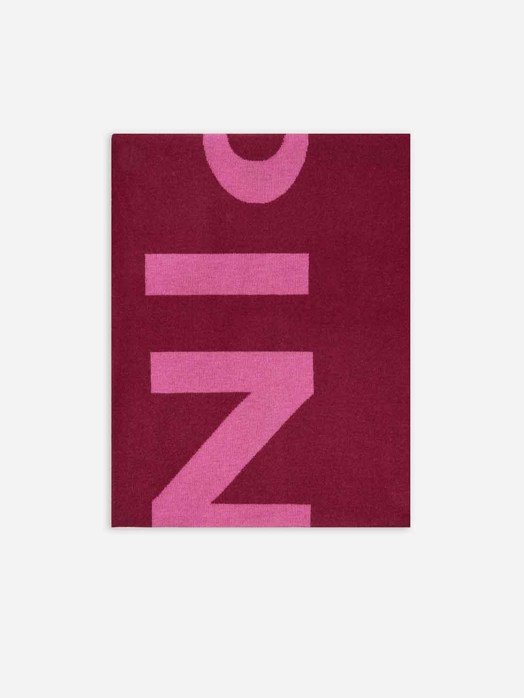 Pinko sciarpa bordeaux con logo lettering