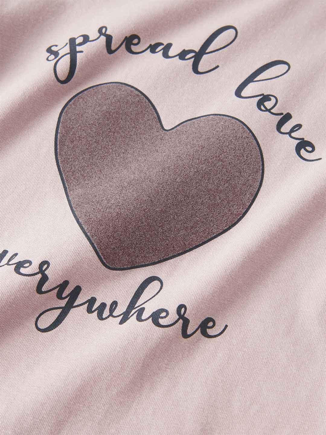 Name It t-shirt kids rosa con stampa cuore