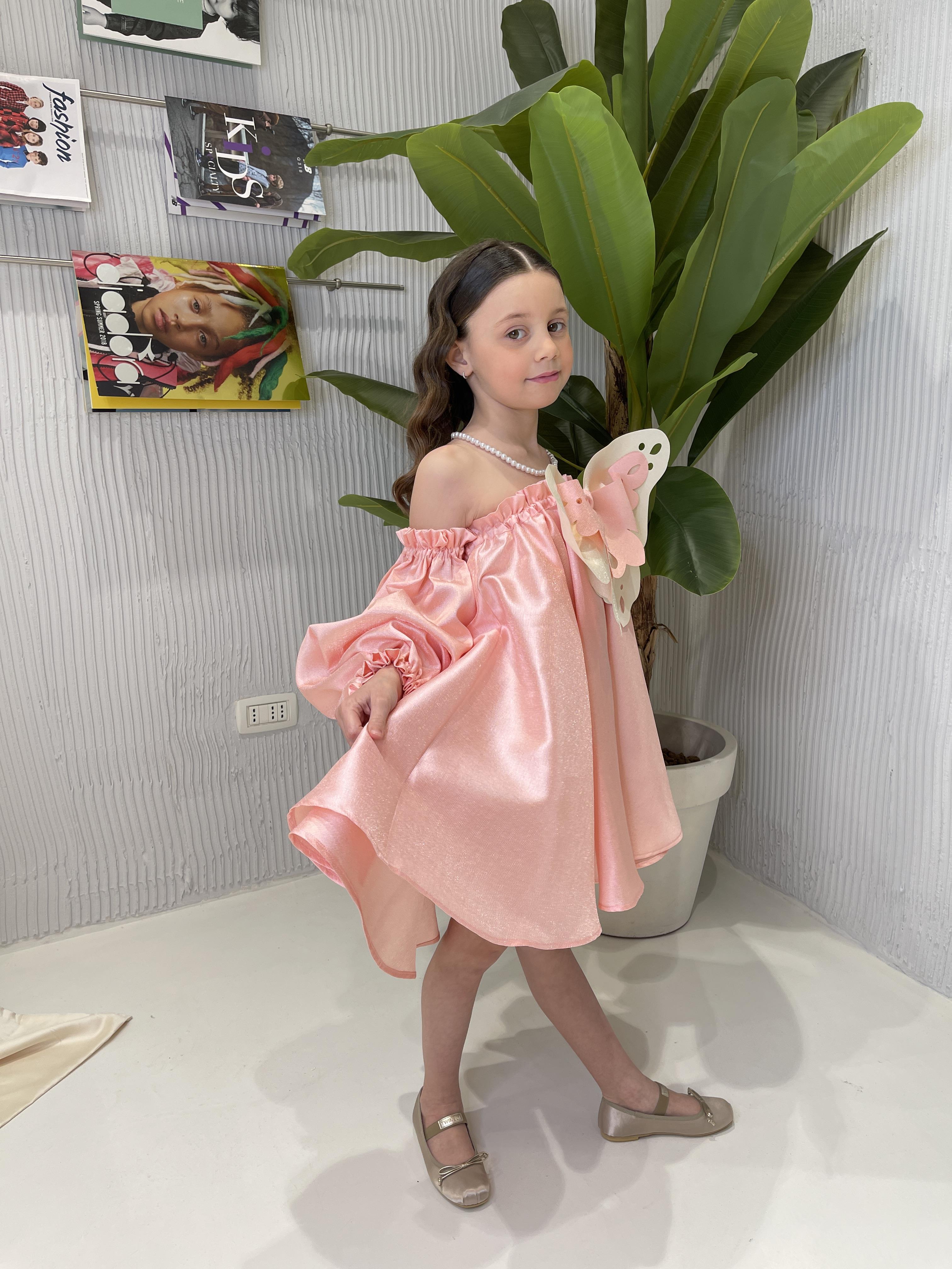 Coco' Et Mama' Nebulosa coordinato kids rosa con farfalla