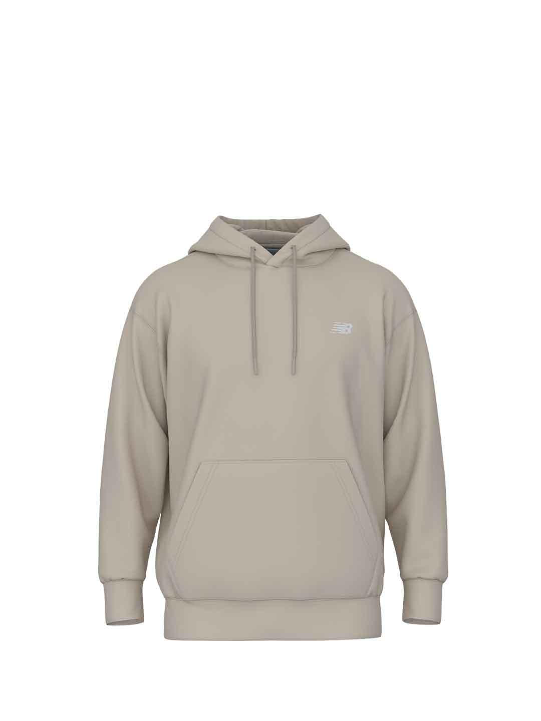 New Balance felpa beige con cappuccio